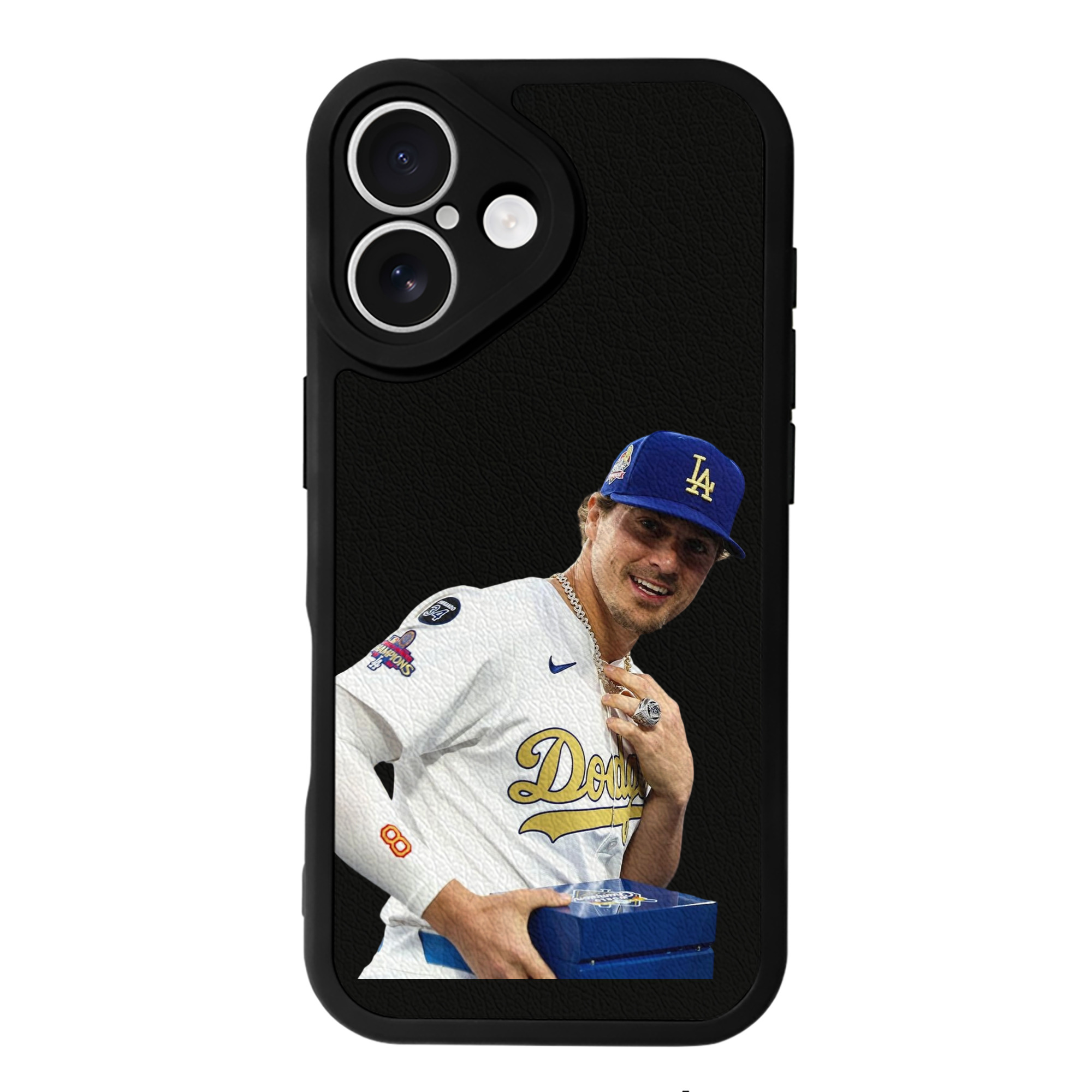  IPhone 16 Silicone Leather Case – UV Print, Lambskin Texture – Perfect Fit, Wireless Charging Compatible, Scratch Resistant, Precise Cutouts – Stylish Protection For IPhone 16